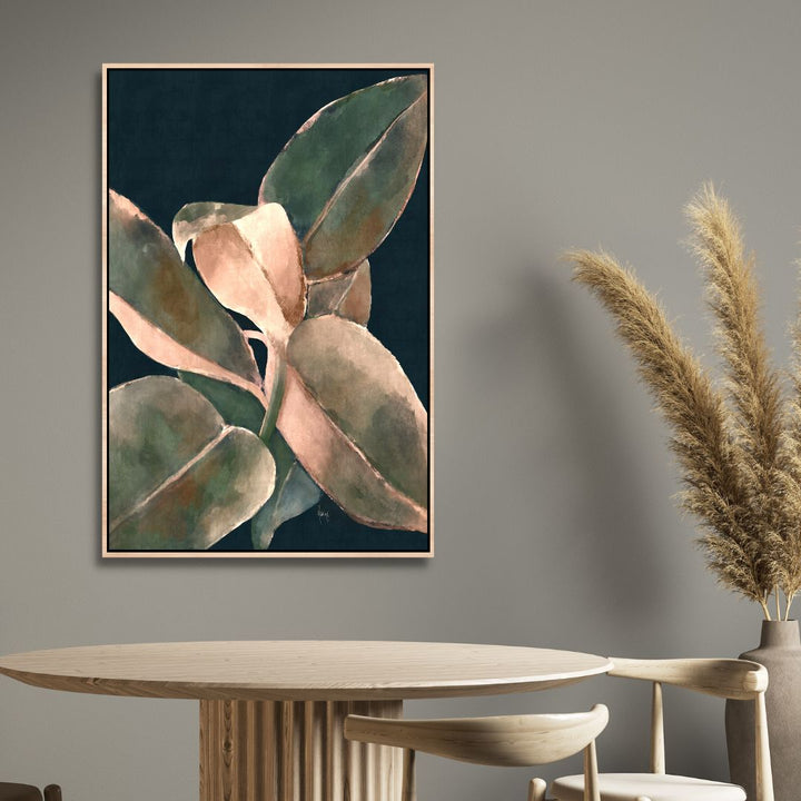 Vibrant Ficus Abstract Canvas Wall Art - Designity Art