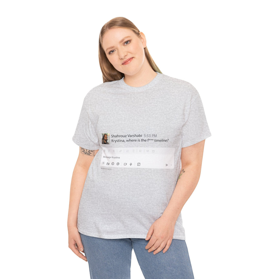 "Where is The Timeline?" Creative Designer T-shirt