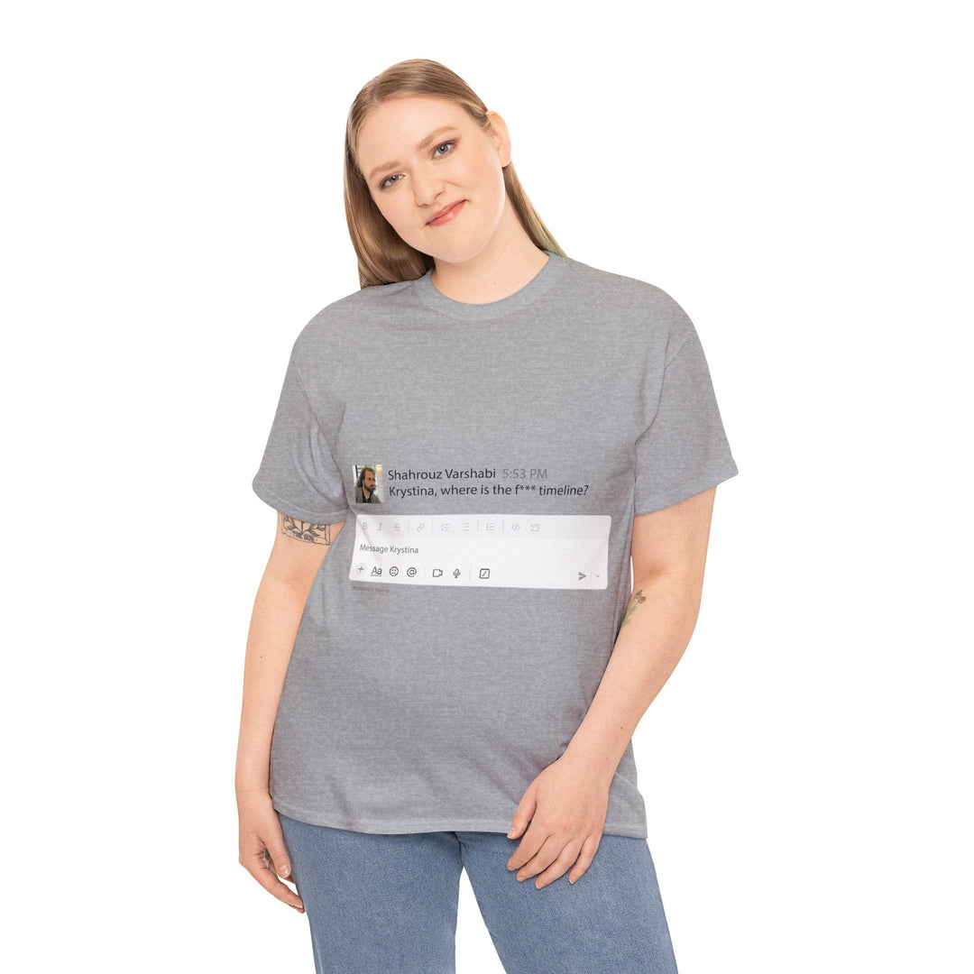 "Where is The Timeline?" Creative Designer T-shirt