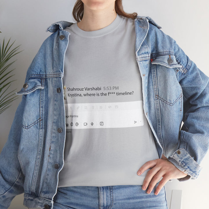 "Where is The Timeline?" Creative Designer T-shirt