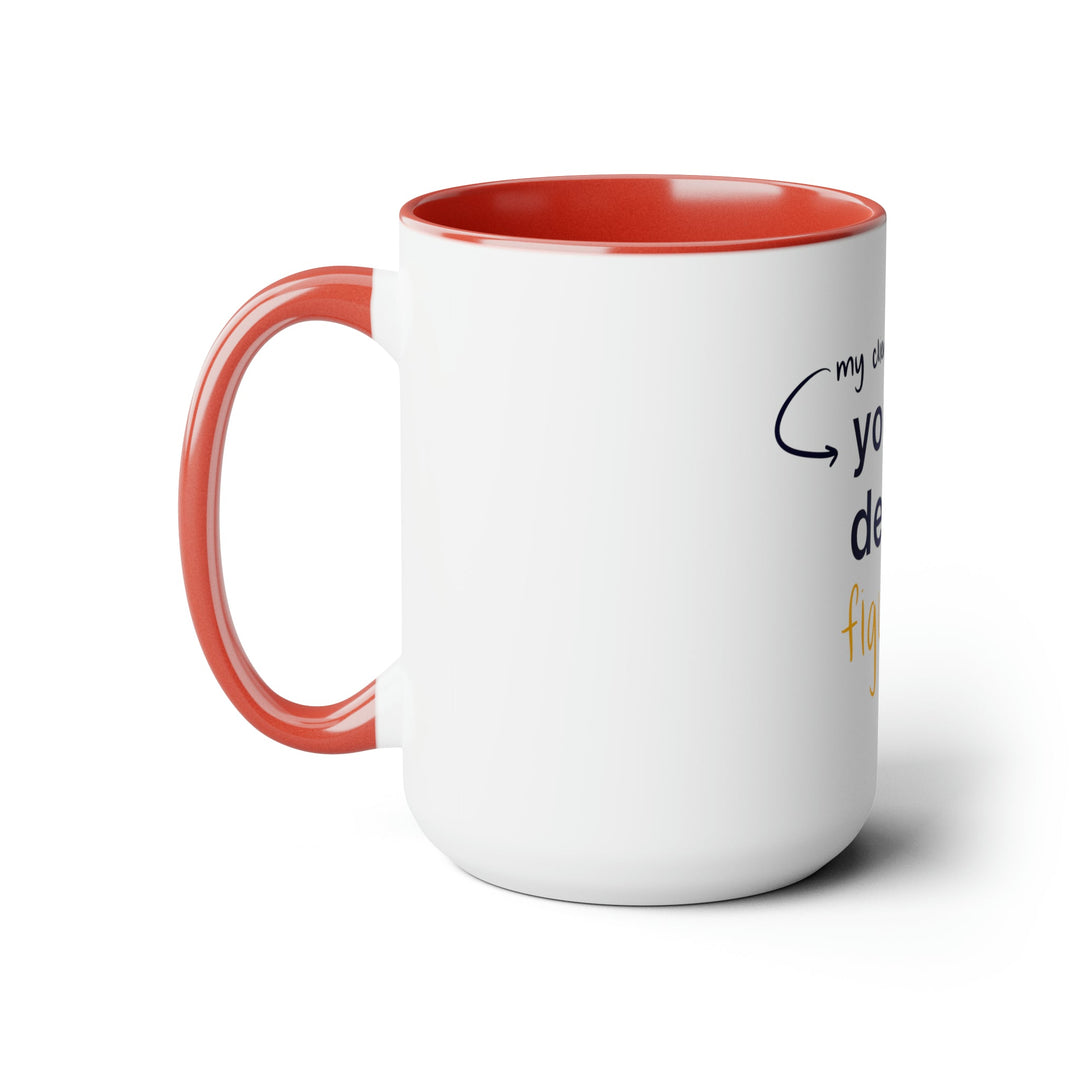 "You're the Designer, Figure it Out" Creative Designer Two-Tone Coffee Mugs, 15oz